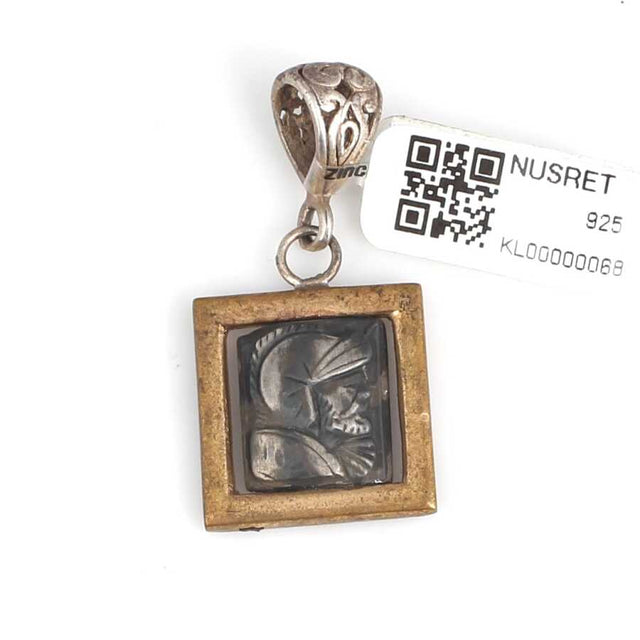 925 Sterling Silver & Bronze Pendant - Roman Inspired Authentic Style