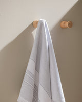 100% Cotton Face Towel - Soft, Absorbent & Quick Dry - White/Gray