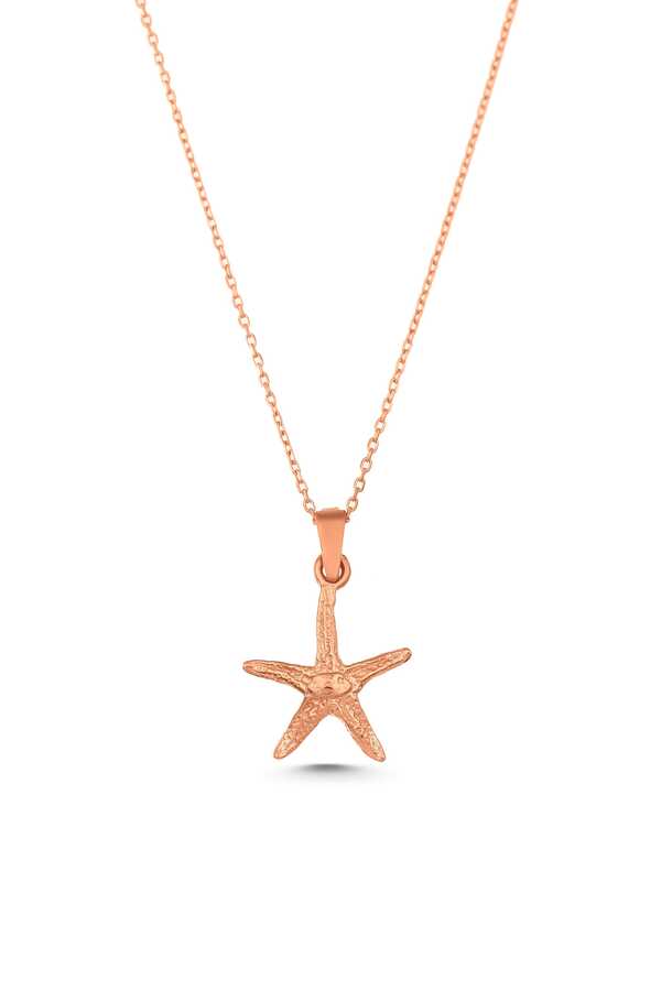 925 Sterling Silver Starfish Pendant Necklace - Ocean Charm