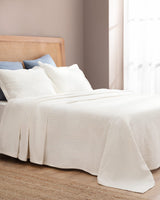 100% Cotton Twin Bedspread, Soft White Bed Cover