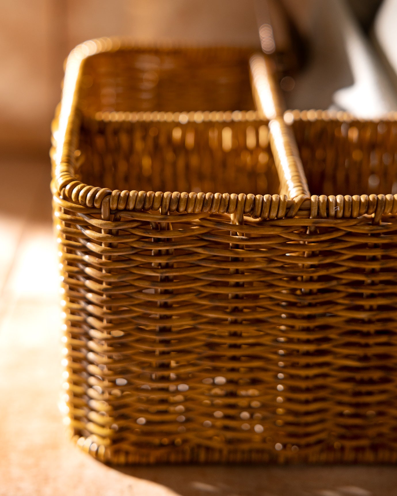 Natural Rattan Woven Organizer - Versatile Home Storage Basket
