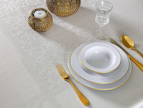 Polyester Moroccan Inspired Tablecloth - Easy Care & Stylish