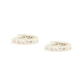 Sterling Silver Eight-Stone Cartilage Earring - Dainty Zircon Stud