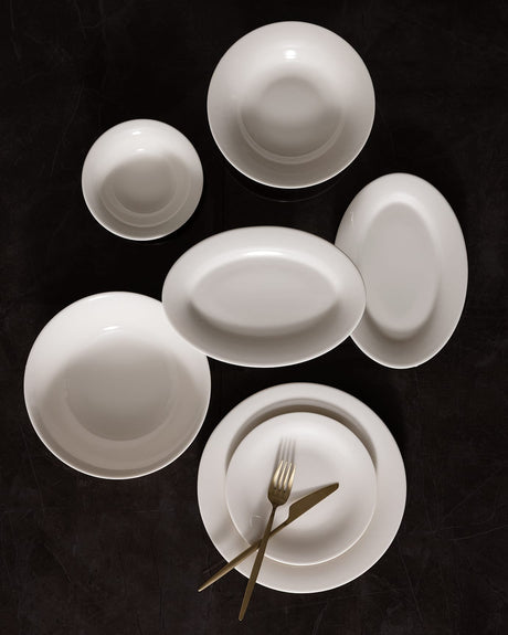 New Bone Porcelain 6-Person 27-Piece Dinnerware Set - Solara Collection