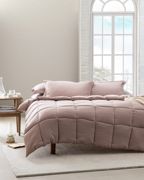 King Size Bedding Set, Powder Pink