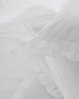 100% Cotton King Size Duvet Cover Set - Elegant Ruffled Design