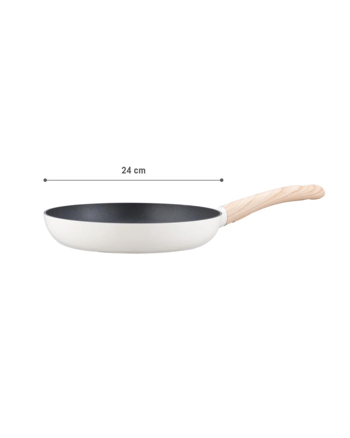 24 cm White Frying Pan Skillet for Everyday Cooking