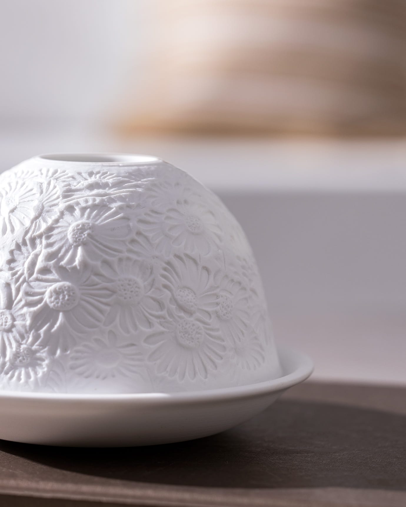 White LED Decorative Candle Holder | Modern Home Accent