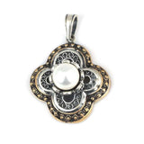 Exquisite Sterling Silver Pearl Constantine Pendant