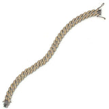 Sterling Silver Yellow Zircon Gourmet Chain Bracelet