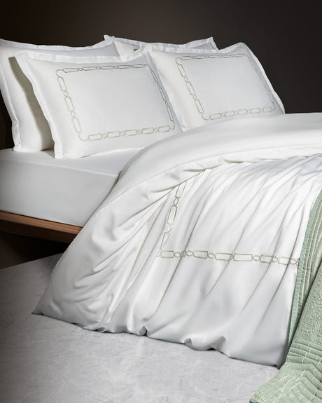 Sateen Cotton Family Duvet Set - Embroidered Yacht Collection