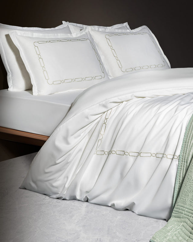 Sateen Cotton Family Duvet Set - Embroidered Yacht Collection
