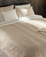 Cotton & Polyester 8-Piece Bridal Bedding Set - Elegant Beige