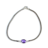 Professional Sterling Silver Amethyst Fox Tail Bracelet