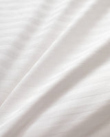 100% Cotton Sateen Double Duvet Cover Set - Striped Design