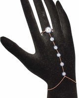 925 Sterling Rose Silver Evil Eye Hand Chain with Zircon