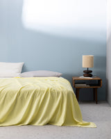 King Size Ecocell Solid Lightweight Bedspread Blanket