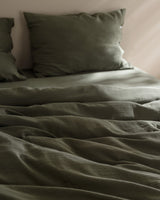 Double 100% Cotton Muslin Duvet Cover Set with Fitted Sheet