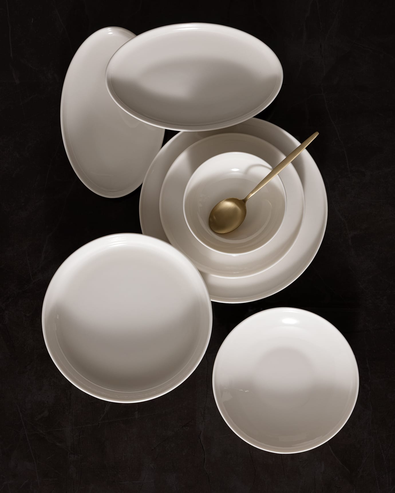 New Bone China 6-Person Dinnerware Set - Mirage Collection