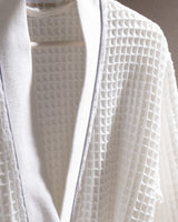 Luxurious 100% Cotton Kimono Bathrobe - Plush Absorbent Comfort
