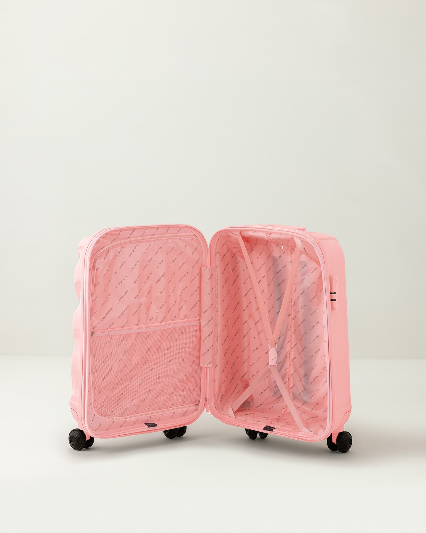 Blush Pink Cabin Size Carry-On Suitcase - Lightweight Travel Luggage