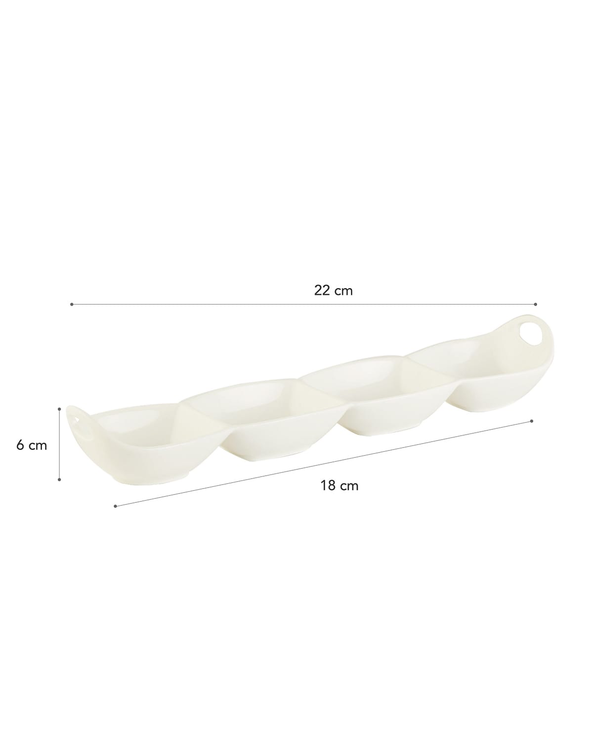 New Bone China 4-Compartment Serving Plate - Elegant Petit Concept