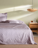 Pure Cotton King Bedspread - Elegant Triangle Stitching