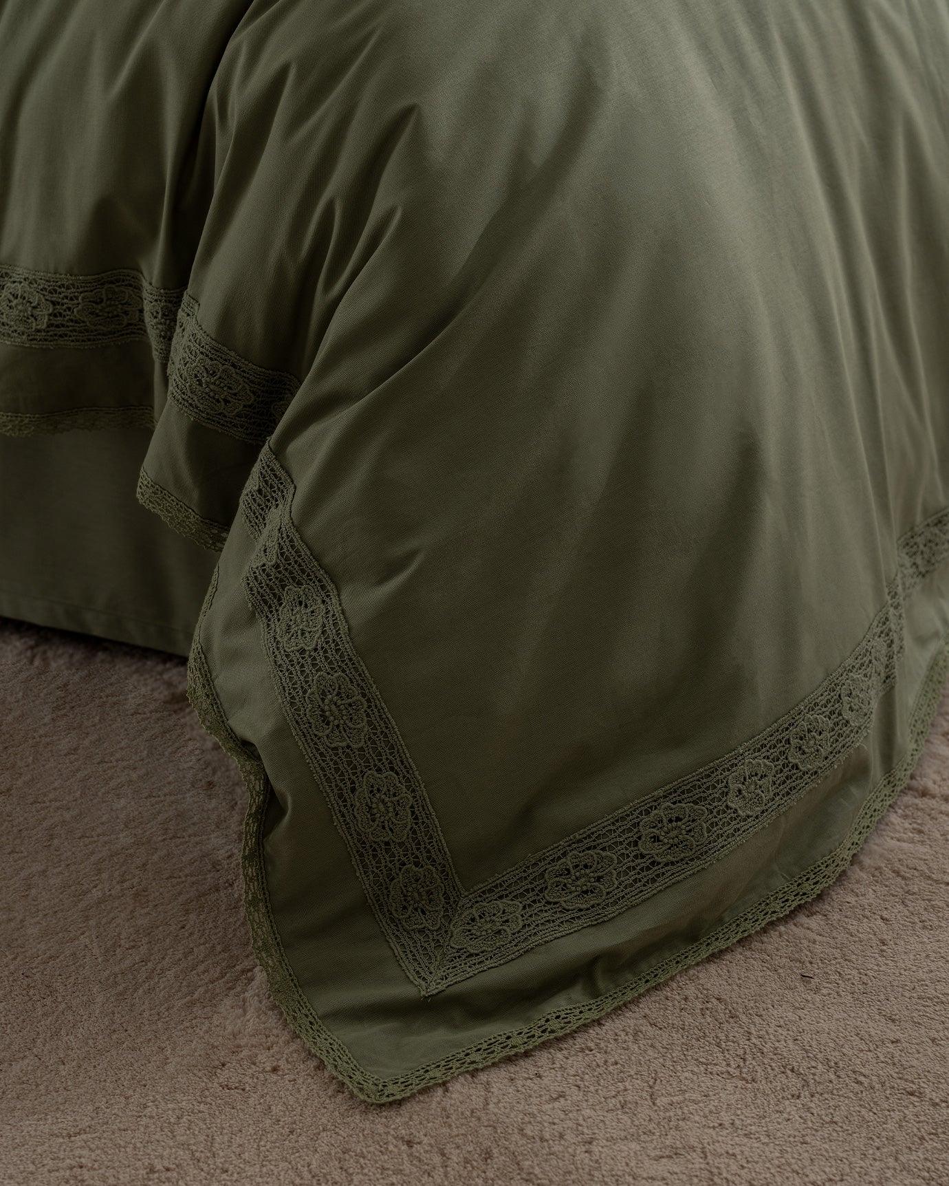 100% Cotton Double Duvet Cover Set - Embroidered