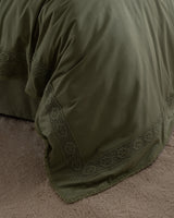 100% Cotton Double Duvet Cover Set - Embroidered