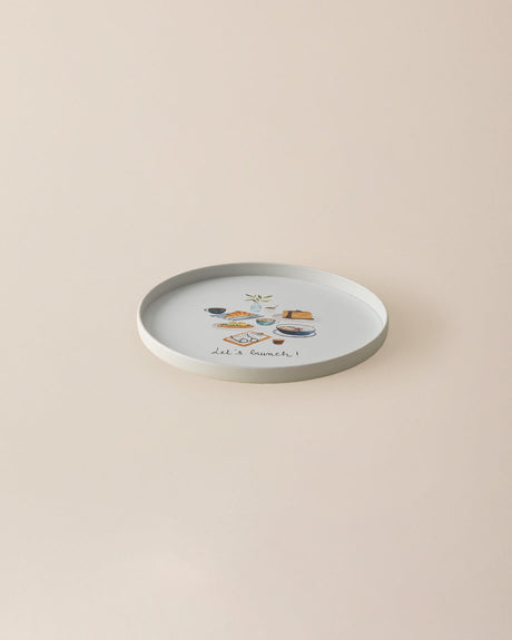 Durable Plastic Serving Tray - Vibrant Round Design