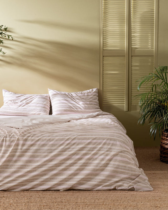 Soft Polyester-Cotton Single Duvet Set - Contemporary Print