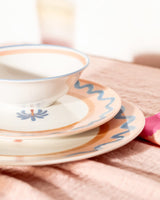 New Bone Porcelain 2-Person Dinner Set - Vibrant & Colorful