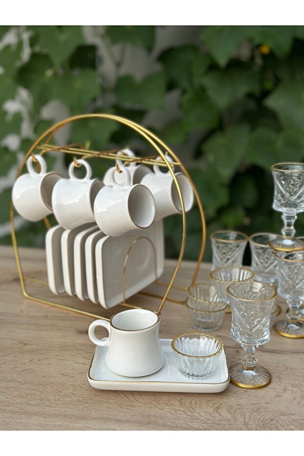 25 Piece Premium Gold Turkish Coffee Serving Set - Complete Collection - TryAladdin