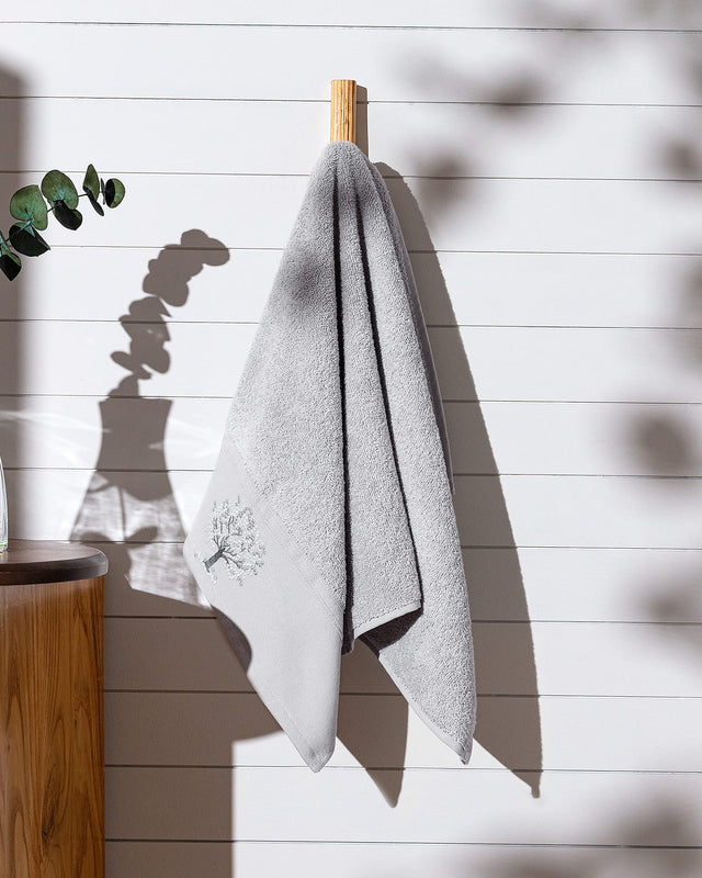 Orva Embroidered Cotton Face Towel - Soft & Absorbent Hand Towel
