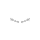 925 Sterling Silver Tiny Arrow Earcuff Earring - Minimalist Style