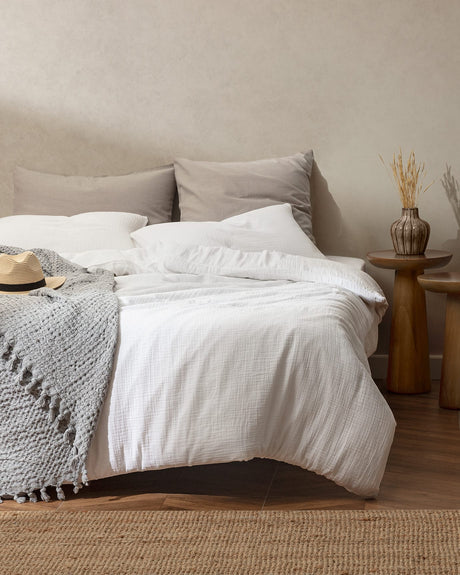 Muslin Double Duvet Cover Set - Pure Cotton, Delicate Comfort