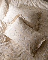 King Size 100% Cotton Ruffled Duvet Cover Set