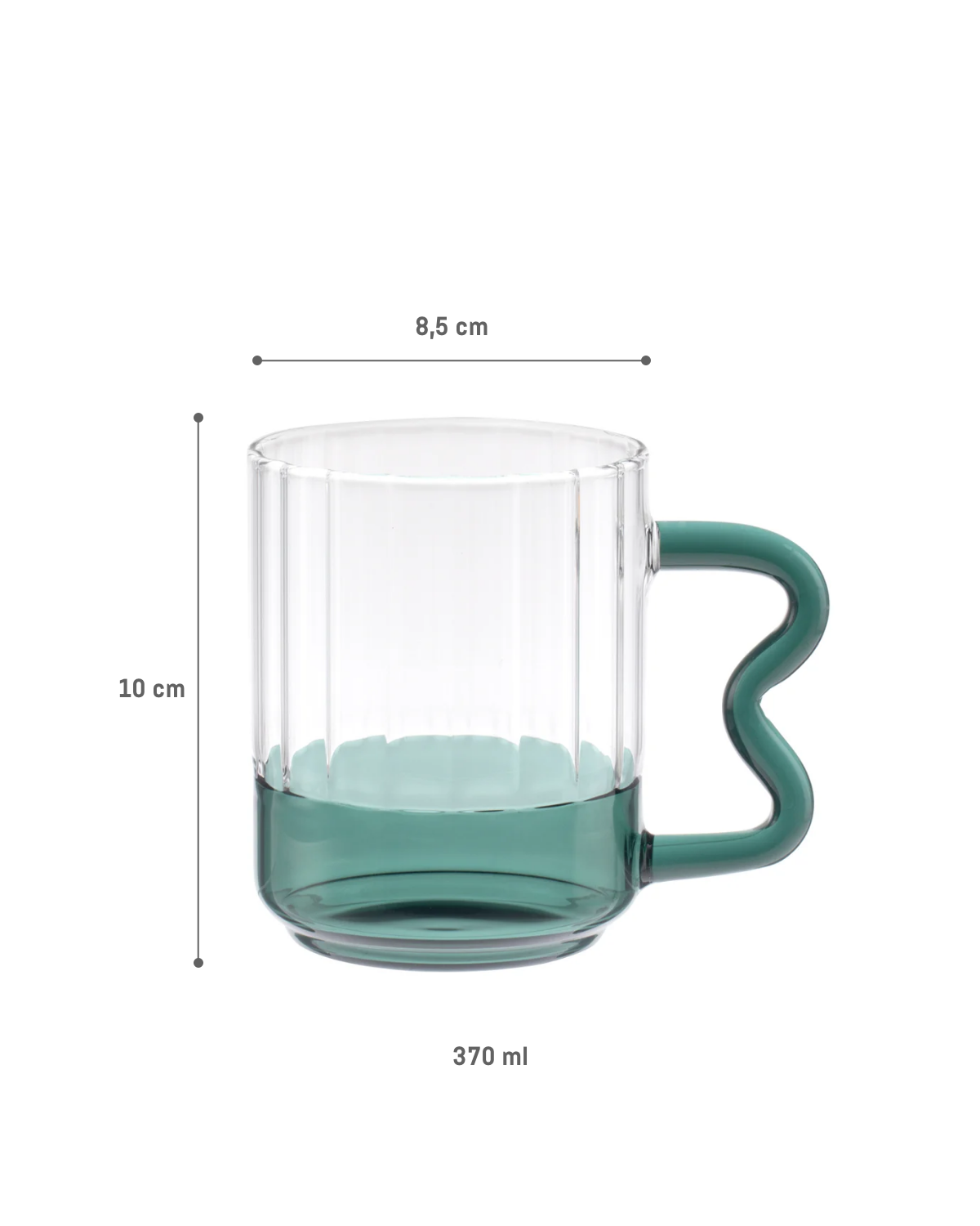 Heat-Resistant Borosilicate Glass Mug - Modern Minimalist
