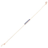 Professional Grade Sterling Silver Sapphire 6-Row Bracelet