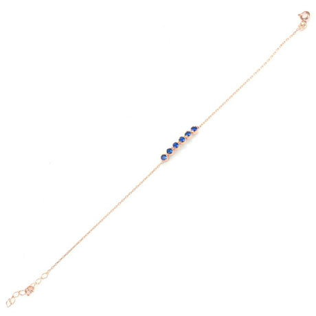 Professional Grade Sterling Silver Sapphire 6-Row Bracelet