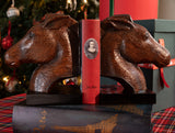 Ambition Decorative Metal Bookends Set for Shelves & Desks