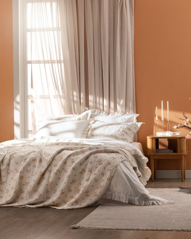 Double Bedspread Set - Powder Pink - Soft & Elegant Bedding