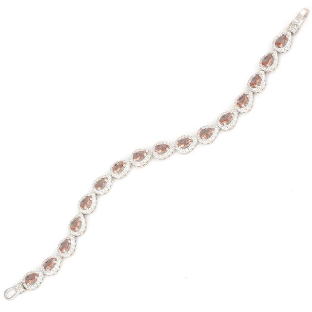 925 Sterling Silver Zultanite Teardrop Waterfall Bracelet