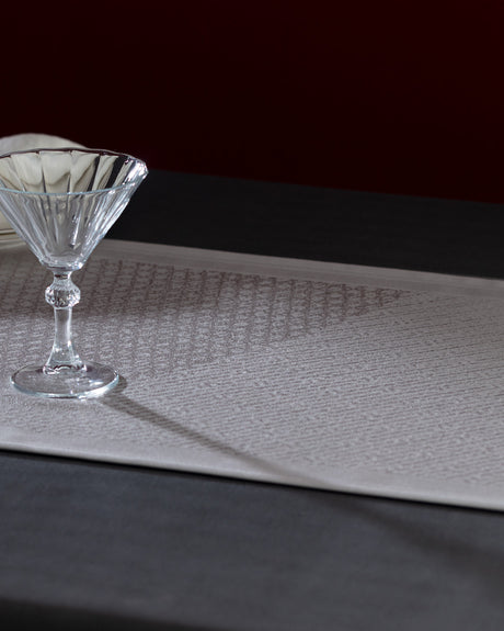 Durable Polyester Table Runner - Sophisticated Bourdon Weave
