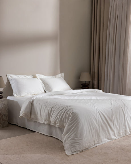 Kaviera King Size 100% Cotton Embroidered Duvet Cover Set
