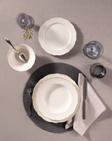 New Bone Porcelain 6-Person Dinner Set - Gold & Platinum Accents