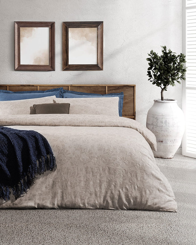 Viscose Cotton Jacquard King Size Duvet Cover Set - Elegant Comfort