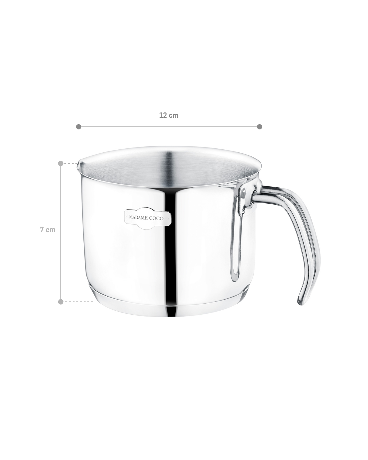 18/10 Stainless Steel Milk Pot - Modern, Induction Ready Design
