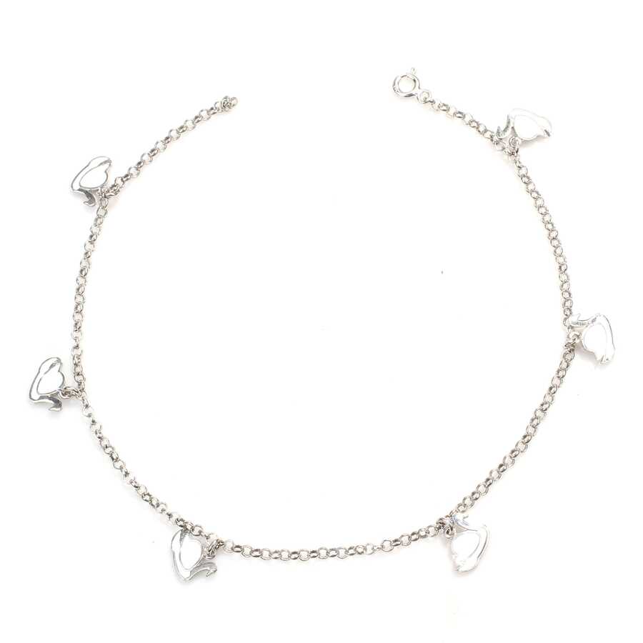 Professional Grade Sterling Silver Swan Anklet Set