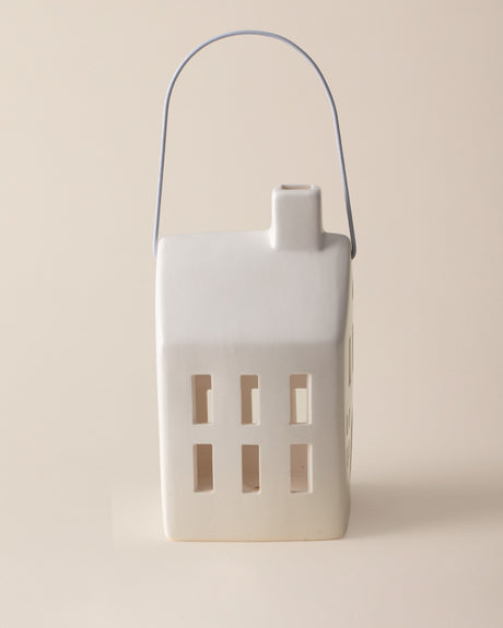 Porcelain Decorative Figurine - Sculptural Soft Ecru Home Accent